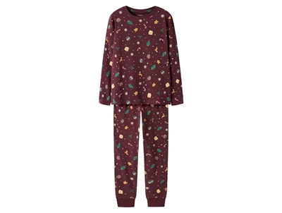 Name It pyjamas i burgundy med juleprint
