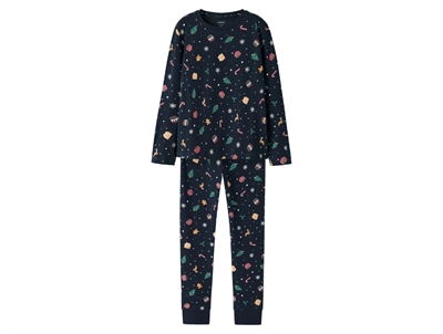Name It pyjamas i navy blazer med juleprint