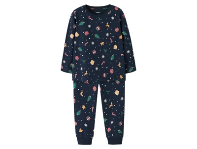 Name It pyjamas navy blazer med juleprint