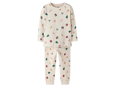 Name It pyjamas whitecap gray med juleprint