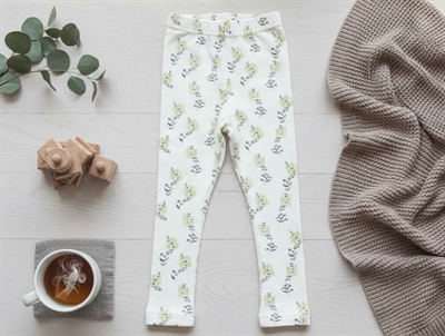 Lil Atelier coconut milk yellow blomstret legging