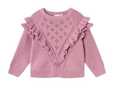 Name It mauve orchid pullover striktrøje