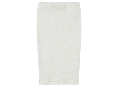 Name It light grey melange long rib nederdel