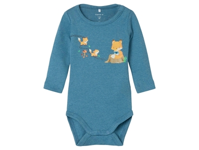 Name It coronet blue melange ræveprint bodyName It coronet blue melange ræveprint body