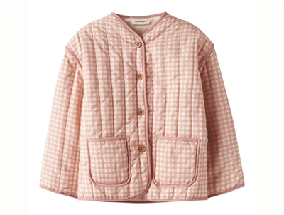 Lil\' Atelier quiltet jakke cameo rose med knaplukning og lommer foran