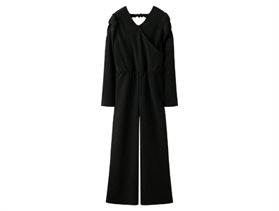 sort buksedragt fra Name It med glitter og lange ærmer