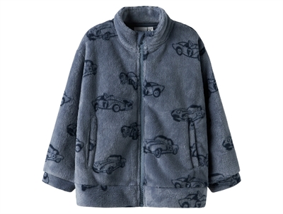 Name It teddy cardigan i flint stone med bilprint