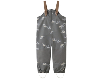 Name It softshellbukser quiet shade elephant med seler