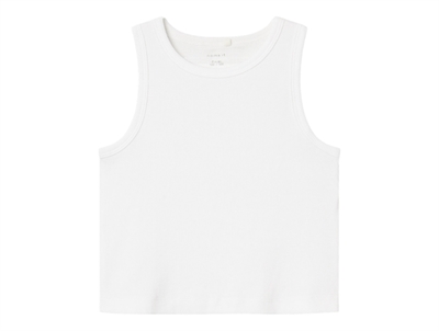 Name It top hvid rib cropped uden ærmer