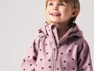 Name It softshelldragt woodrose hearts med hjerteprint