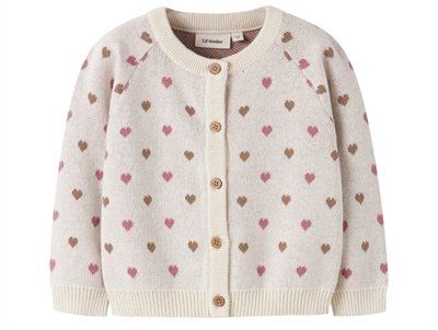 Lil\' Atelier cardigan i turtledove med hjerter