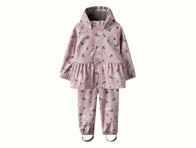 Name It regnsæt i rosa nuance med svaneprint