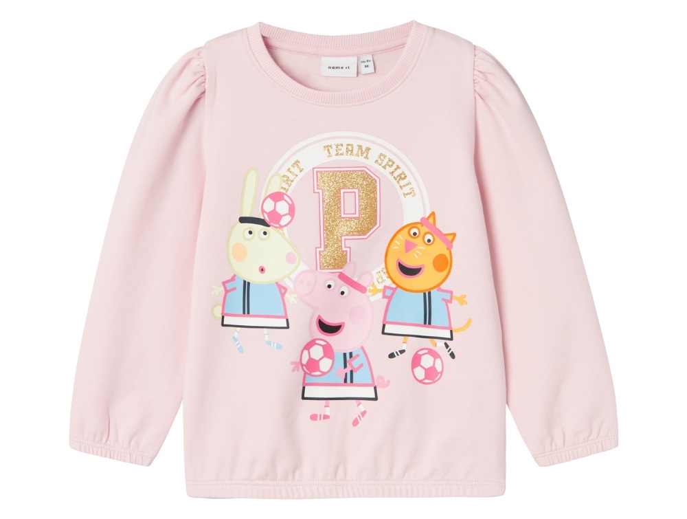 Name It Parfait Pink Gurli Gris Sweatshirt  - Str. 1.5y 86cm