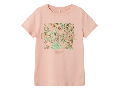 Name It peach bud paradise glitter t-shirt