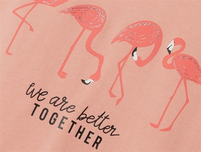 Name It peach bud printet glitter t-shirt