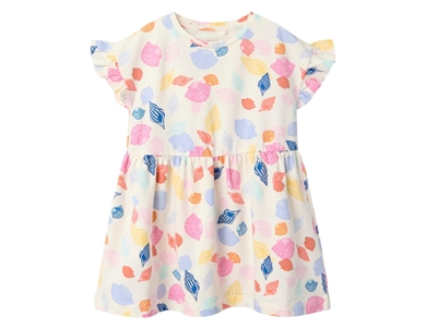 Name It kjole sea salt med flæser og muslingeskal-print