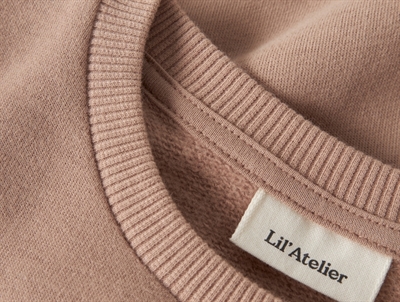 Lil\' Atelier sweatshirt i brun nuance med flæsedetalje ved ærmer