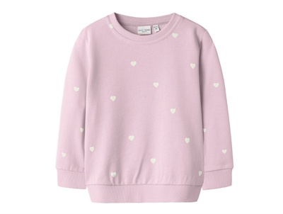 Name It sweatshirt corsage med hjerteprint