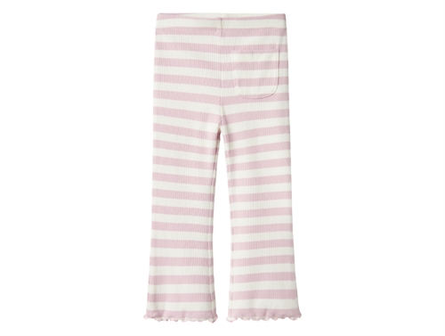 Name It Winsome Orchid/cloud Dancer Stribede Bootcut Bukser - Str. 3y 98cm