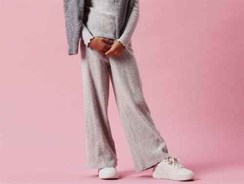 Name It Light Grey Melange Wide Bukser - Str. 12y 152cm