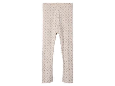 Lil' Atelier leggings coconut milk med blomsterprint