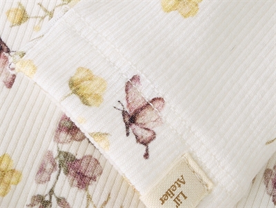 Lil\' Atelier leggings coconut milk med blomster og flæser