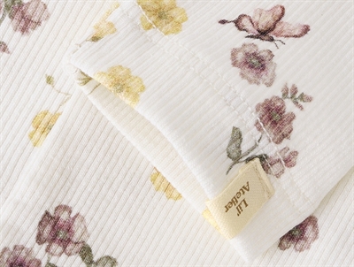Lil\' Atelier leggings coconut milk med blomster og flæser