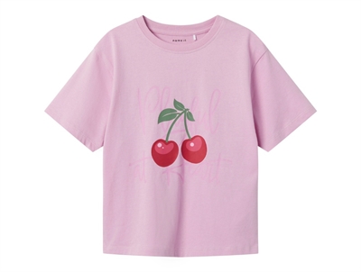Name It pastel lavender kirsebær t-shirt