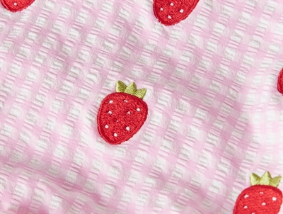 Name It badedragt cotton candy jordbær broderi detalje