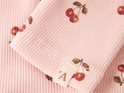 Lil\' Atelier leggings silver peony med kirsebærprint