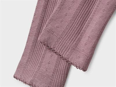 Leggings i rosa nuance (elderberry) med hulmønster fra Name It