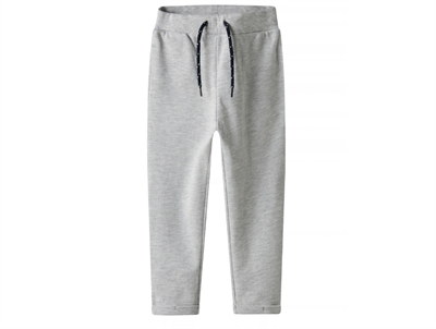 Name It bukser light grey melange med opsmøg og bindesnor