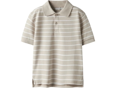 Name It polo t-shirt peyote med hvide striber