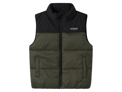 Name It grøn vest med refleksdetalje front