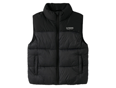 Name It sort vest med refleksdetalje forside