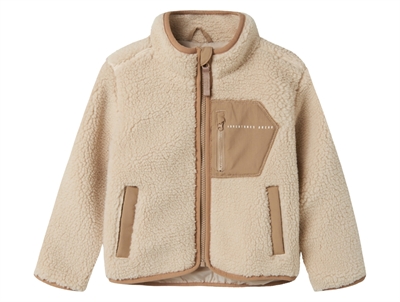 Name It teddyjakke moonbeam med brystlomme forside