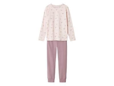 Name It nattøj i rosa med sløjfeprint sæt