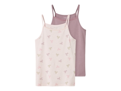 Name It strop top i rosa med sløjfeprint 2 pak