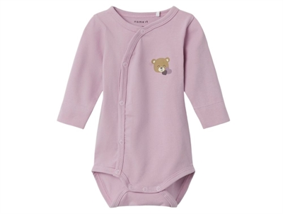 Name It body wrap mauve mist med bamse