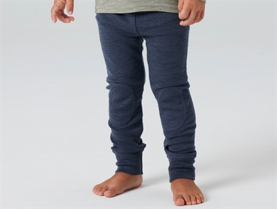 Name It leggings i ombre blue mørkeblå nuance i merinould med ribmønster på barn