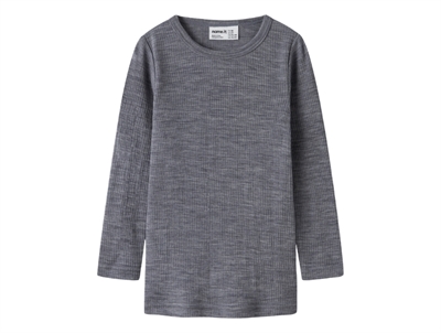 Name It merinould bluse i folkstone gray forfra