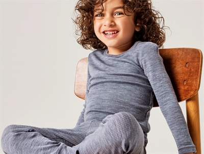 Name It merinould bluse i folkstone gray på barn