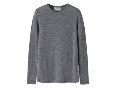 Name It merinould bluse i grå nuance