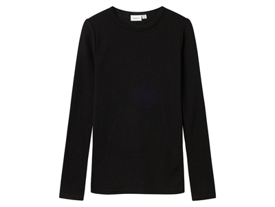 Name It t-shirt sort i merinould set forfra