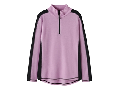 Name It merinould bluse med sorte kontrastpaneler