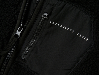 Name It fleecejakke black detalje brystlomme