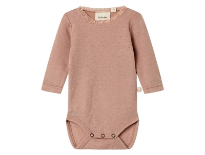 Lil' Atelier body roebuck i merinould med blonder