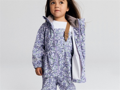 Name It regnsæt lavender med blomsterprint