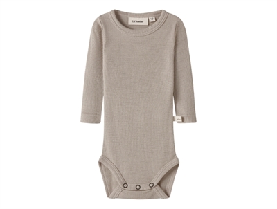 Lil' Atelier merinould body i gråbeige nuance