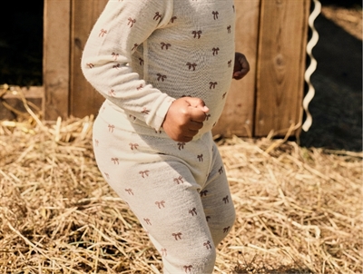 Lil\' Atelier leggings i turtledove melange uld modal til børn